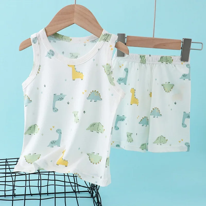 Baby Products For Summer - Setelan Rompi Katun Bambu Anak-anak Pakaian