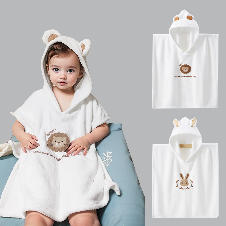 Baby Products For Summer - Jubah Mandi Berkerudung Bayi Handuk Mandi