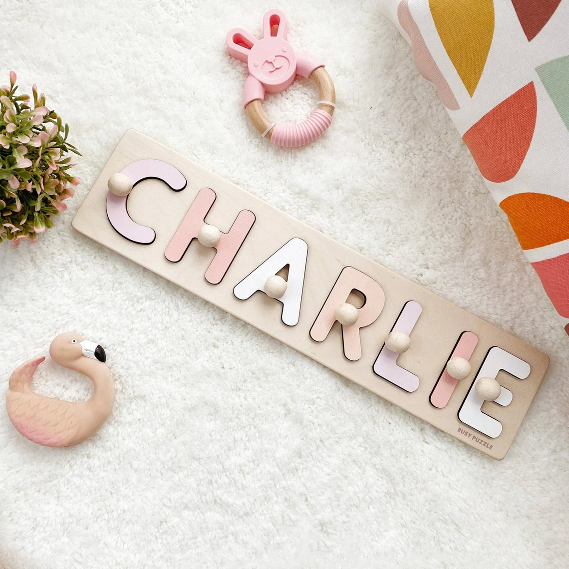 Baby Products Gift - Teka-teki Nama yang Dipersonalisasi Dengan Pasak