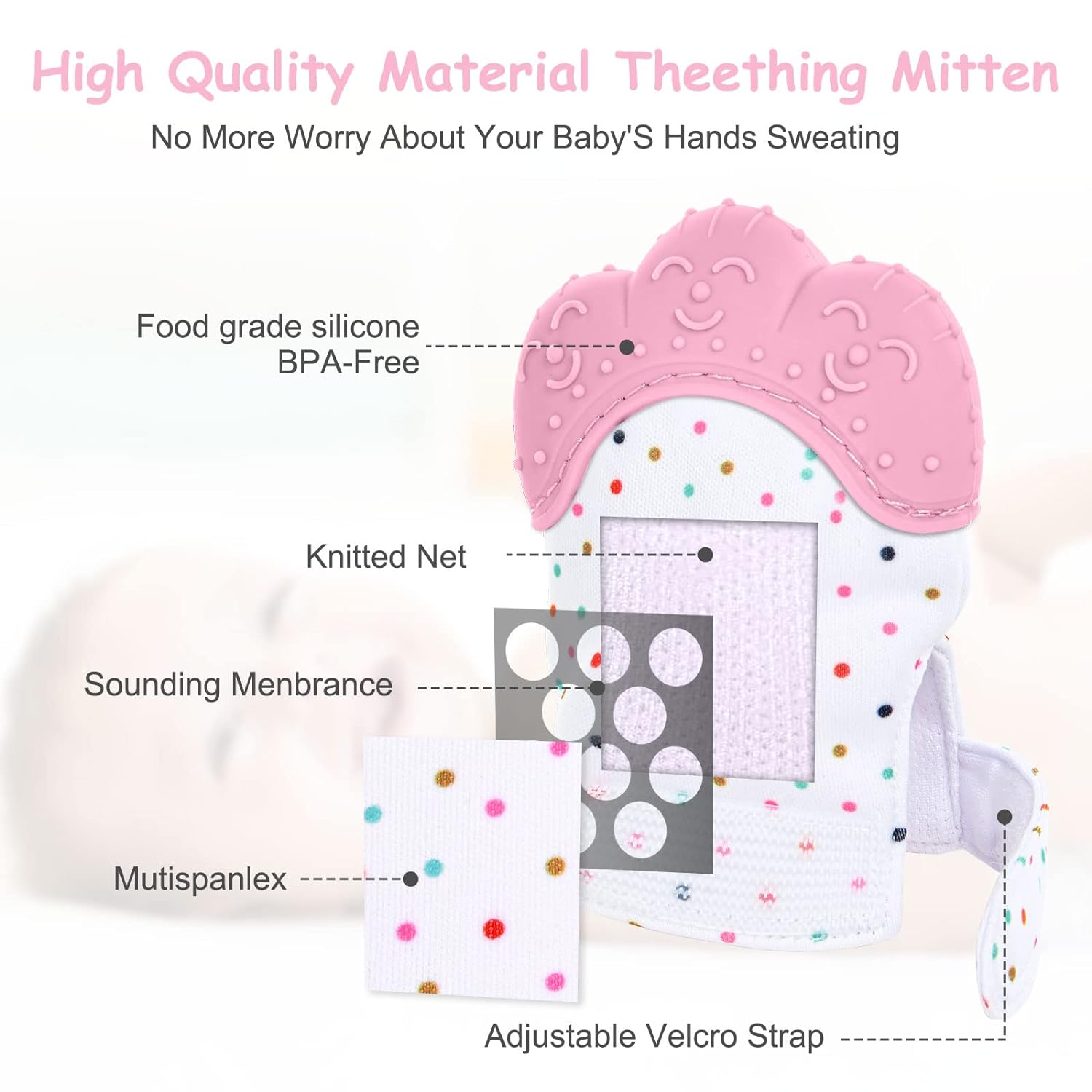 Sarung tangan silikon aman unt - Teething Mitten Baby ulasan dan harga