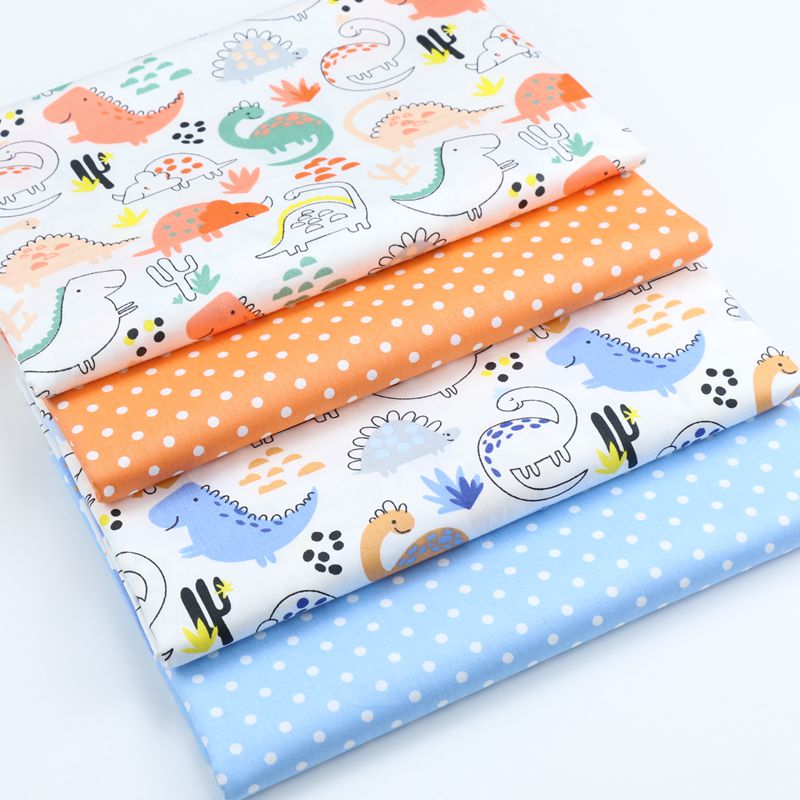 Dinosaurus Dot 100% katun kain - Baby Products Organic ulasan dan harga
