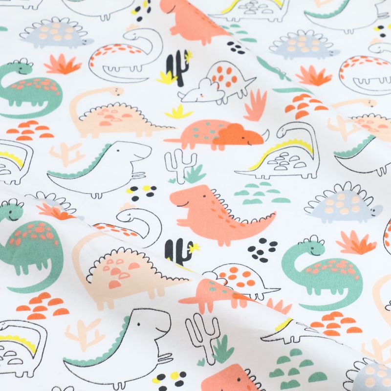 Dinosaurus Dot 100% katun kain - Baby Products Organic ulasan dan harga